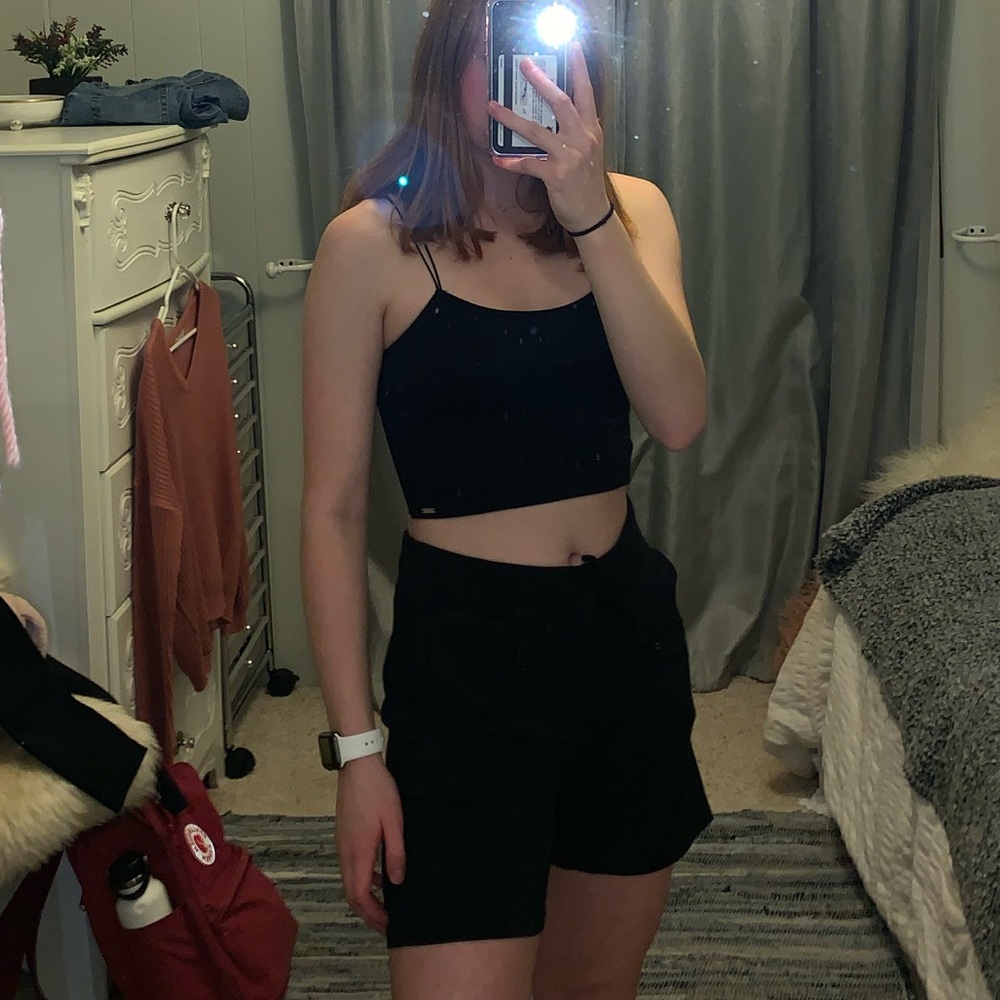 (hanes) black sweatshorts